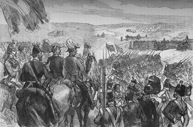 Der Vorbeimarsch, um 1880