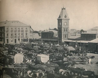 Der Markt, Kimberley, um 1900