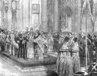 Die Hochzeit des Herzogs von Edinburgh mit der Großherzogin Marie Alexandrowna, 1874