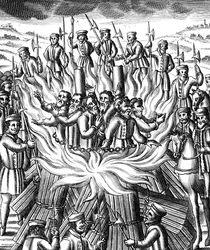 Das Martyrium von sechs Männern in Brainford, 1558