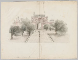 Das Mausoleum von Akbar in Secundrabad, frühes 19. Jahrhundert