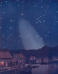 Der mysteriöse Kegel des Lichts am Himmel, 1935