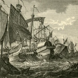 Die Seeschlacht vor Kap Pelorus, 1890