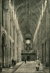 Das Kirchenschiff der Kathedrale von Norwich, 1898