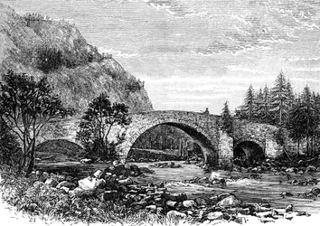 Die Alte Brücke, Invercauld, Schottland, 1900