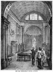 Das alte Parlamentsgebäude, Dublin, 19. Jahrhundert