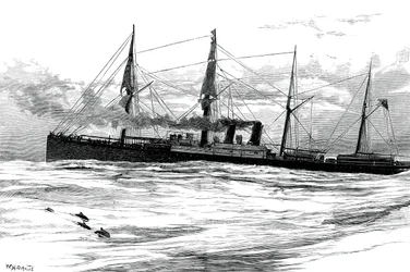 Das Dampfschiff Orient der Orient Steam Navigation Company, ca. 1880