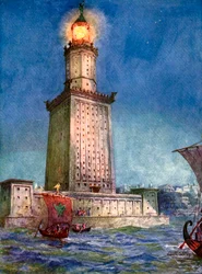 Der Pharos von Alexandria, Ägypten, 1933-1934