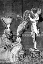 Der lächerliche Kopfschmuck oder Die gefiederte Dame, 1776