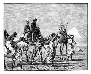 Der Prinz von Wales an den Pyramiden, ca. 1861
