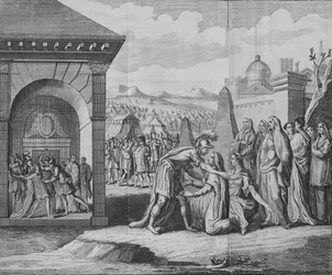 Die Szene der Tragödie von Coriolanus, 1749