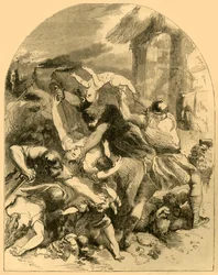 Die Schwester König Svens, ermordet beim allgemeinen Massaker an den Dänen durch die Sachsen 1002, um 1890