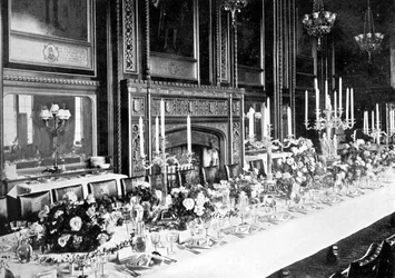 Der Speisesaal des Sprechers, House of Commons, Westminster, London, ca. 1905
