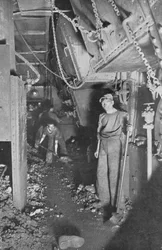 Der Kesselraum eines Schlachtschiffs, 1914