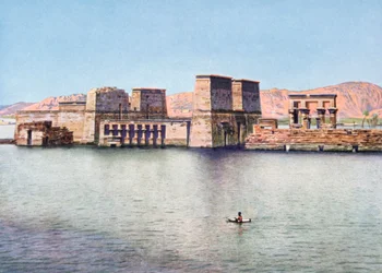 Der Tempel der Isis in Philae, Ägypten, 20. Jahrhundert