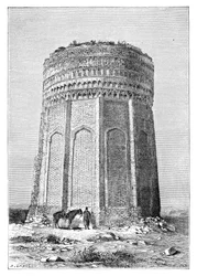 Der Turm von Meimandan, Persien Iran, 1895