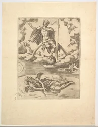 Der Triumph der Göttlichkeit oder Ewigkeit aus Die Triumphe von Petrarca