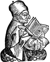 Der ehrwürdige Beda, um 673-735, angelsächsischer Theologe, Gelehrter und Historiker, 1493
