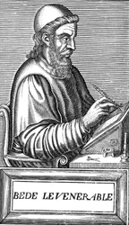 Der ehrwürdige Beda ca. 673-735, angelsächsischer Theologe, Gelehrter und Historiker, ca. 1584