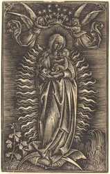 Die Jungfrau von zwei Engeln gekrönt, ca. 1500