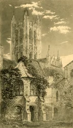 Der Wasserturm, Canterbury Cathedral, Canterbury, Kent, 1885