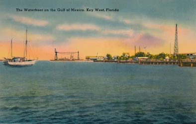 Die Uferpromenade am Golf von Mexiko, Key West, Florida, ca. 1940er Jahre