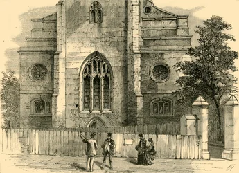 Das West End von St. Andrews, mit dem gotischen Bogen, ca. 1872