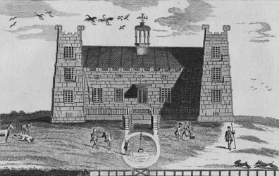 Die Westansicht von Lumley-Castle, um 1767