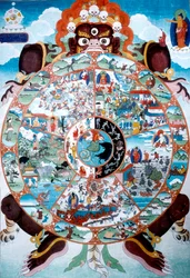 Das Rad des Lebens, Tibet, 19.-20. Jahrhundert