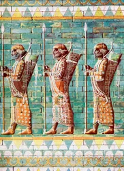 Die Bogenschützen von König Darius, Susa, Iran, 1933-1934