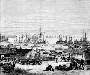 Die Ufer des Mississippi, um 1860er Jahre