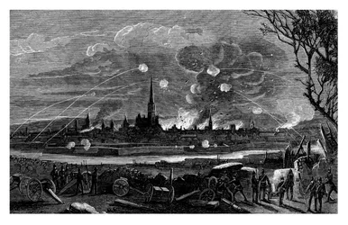 Die Bombardierung von Straßburg, Frankreich, 1875