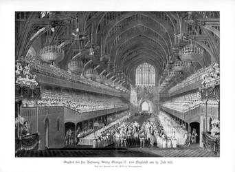 Krönungsbankett von George IV in der Westminster Hall, London, 19. Juli 1821