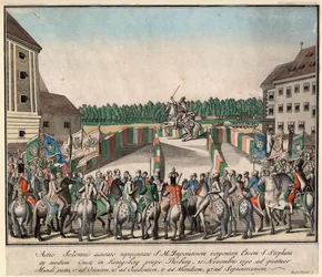 Die Krönung von Kaiser Leopold II. zum König von Ungarn in Pressburg am 15. November 1790
