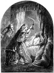 Der Tod von Frederick, Prinz von Wales 1707-1751, 1751 19. Jahrhundert