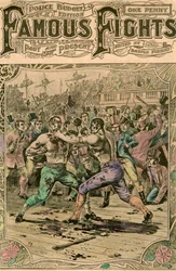Der erste Kampf zwischen Tom Spring und Jack Langan, 1824, spätes 19. oder frühes 20. Jahrhundert