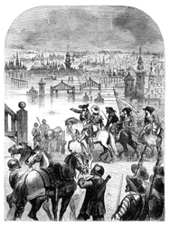 Die Überschwemmung von Amsterdam im Jahr 1672 auf Befehl von Wilhelm III., ca. 1902