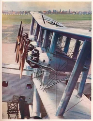 Die vier Bristol Jupiter-Motoren des Imperial Airways-Liners Scylla, um 1936-1937