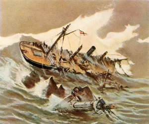 Das Kanonenboot Iltis wird zerstört, 1896, 1936