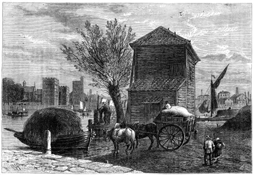Die alte Pferdefähre, London, um 1800