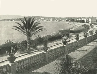 Das Panorama von La Croisette, Cannes, Frankreich, 1895