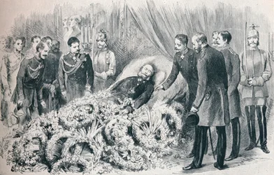 Der Tod des ersten deutschen Kaisers: das Sterbebett von Wilhelm I., 1888, 1911