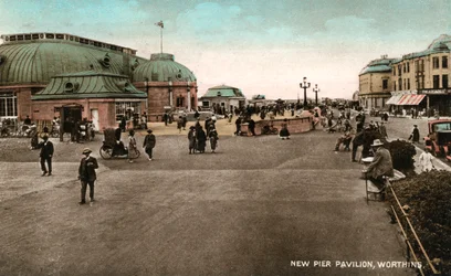 Der Pavillon auf dem Pier, Worthing, West Sussex, frühes 20. Jahrhundert