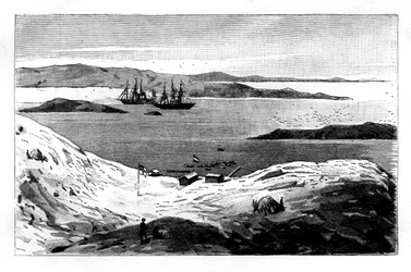 Der Hafen von Angra Pequena, Namibia, 19. Jahrhundert