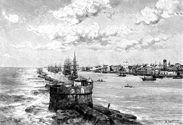 Der Hafen von Recife, Brasilien, 1895