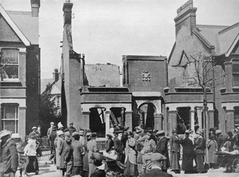 Das Ergebnis eines Luftangriffs: Ein zerstörtes Haus in Southend