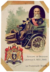 Die königliche Fahrt von Leopold II., König der Belgier, ca. 1900er