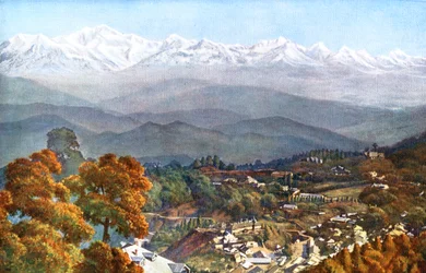 Der Schnee von Jalapahar, Darjeeling, Indien, frühes 20. Jahrhundert