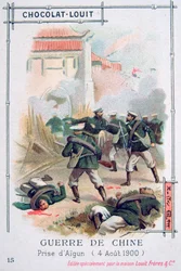 Die Einnahme von Aigun durch russische Truppen, Boxeraufstand, China, 4. August 1900