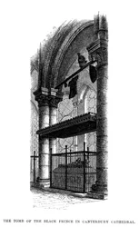 Das Grabmal Edwards, des Schwarzen Prinzen, in der Kathedrale von Canterbury